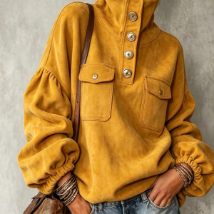 Plus Size Casual Pu Plain Faux Leather Top, Plus Tops, color:Yellow|size:4X, Stylewe