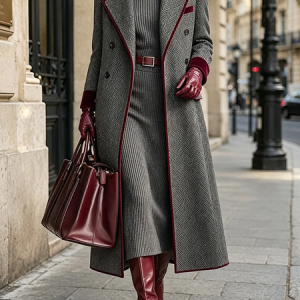 Urban Split Joint Color Block Lapel Collar Coat, Coats, color:Gray|size:XXL, Stylewe