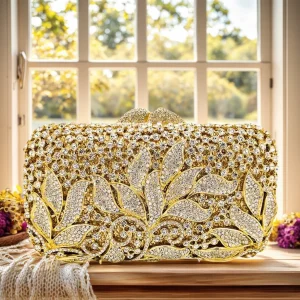 Women Elegant Rhinestone Evening Bag Floral Crystal Clutch Purse Bridal Wedding Party Handbags - AliExpress Women's Handbags