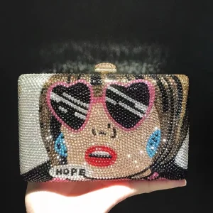High-End Beauty Face Women Evening Party Clutches WHTUOHENG Full Diamond Crystal Wedding Bridal Bag Luxury Lady Girls Handbags - AliExpress Women's Handbags