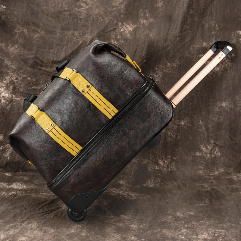 Retro Luxury Handbag For Men Women Large Capacity Travel Luggage Suitcase For Boarding Unisex Hand-Held Duffle Bag 더플백 sac voyag - AliExpress Men's Bags