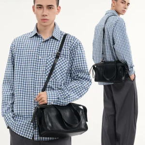 Laid-back Style Cowhide Leather Crossbody Bag Men Women Commuter Bag Tote Bag Fashionable Single Shoulder Handbag - AliExpress Men's Bags