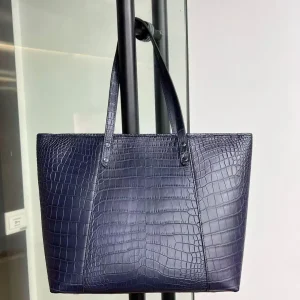 100% genuine real crocodile leather skin women tote handbag blue black color 2026 new design excellent skin lady tote - AliExpress Women's Handbags