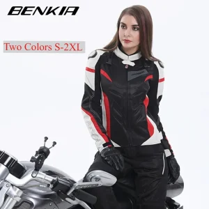 BENKIA Motorbike Women Jacket Summer Edition Airflow Mesh with Collar Guard Reflective Trim for Day Night Urban Rides - AliExpress Motorcycle Equipments
