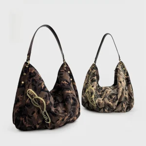 SpicyCapSoul Retro Style Corduroy Shoulder Crossbody Bag Women's Fashion Artistic Tote Bag with Zipper Closure Camouflage Pat... - AliExpress Women's Handbags