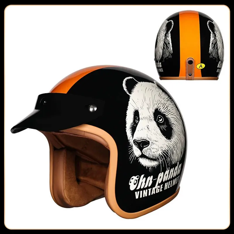 RZ New Flame Retro Motorcycle Helmet 3/4 Helmet, ABS Safety Cushion, Electric Vehicle Helmet for Men and Women, DOT Certified - AliExpress Motorcycle Equipments