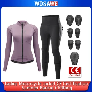 WOSAWE Women's Motorcycle Jacket Pants Set Summer Slim Fit Motocross Racing Casual Riding Outfit - AliExpress Motorcycle Equipments