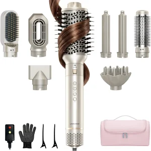 8-in-1 Dual Voltage Hot Air Styler, 110,000 RPM Ionic Fast Hair Dryer Brush, No Heat Damage, Volumize, Curl, Straighten, Frizz-Free Blowout, Gift for Women - AliExpress Hair Care & Styling