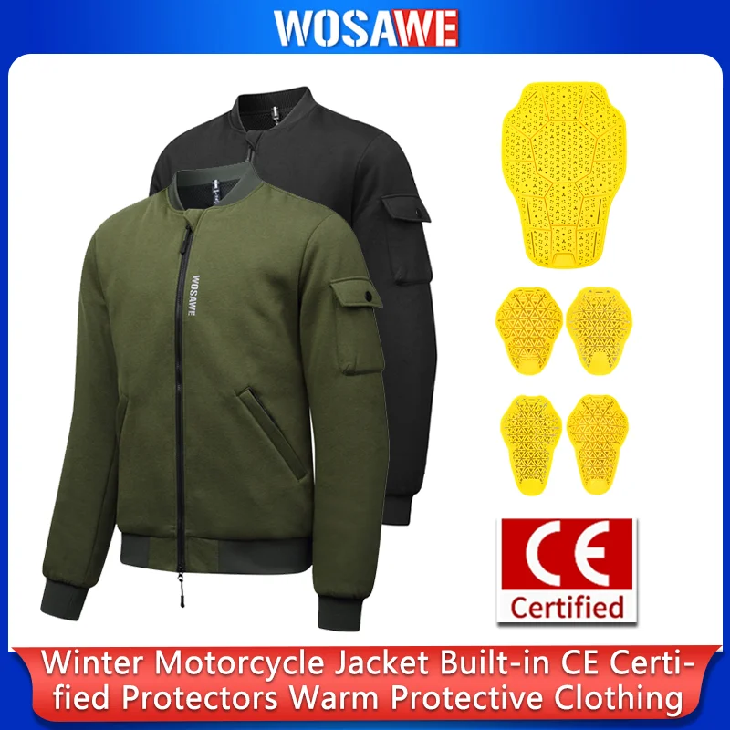 WOSAWE Motorcycle Jacket Men Women Fleece Warm Jacket Off-Road Motocross Coat with Soft Pads Functional Outwear for Fall Winter - AliExpress Motorcycle Equipments