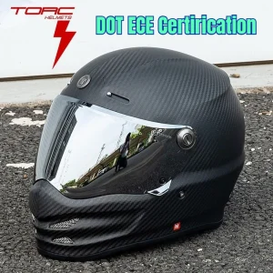 TORC Carbon Fiber Helmet Full Face Cover Retro Helmet Men and Women Motorcycle Personality Off Road Helmet Casco Casque Moto - AliExpress Motorcycle Equipments