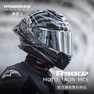 MOTORAX R90GP Motorcycle Carbon Fiber Helmet Men's Full Helmet Women's Professional Track Locomotive Large Tail Helmet Anti-fog - AliExpress Motorcycle Equipments
