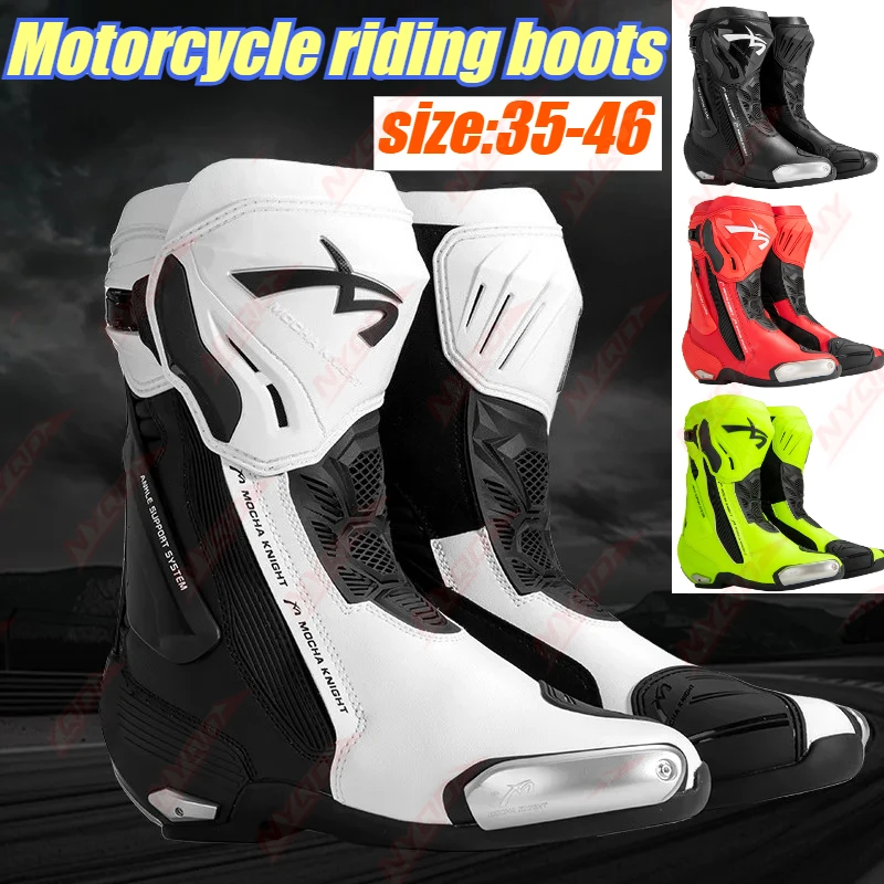 Motorcycle Riding Boots Waterproof Riding Shoes Off-road Competitive Track Locomotive Men Women Four Seasons - AliExpress Motorcycle Equipments