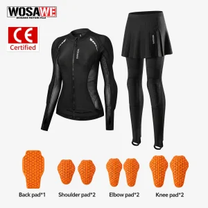 WOSAWE Women Motorcycle Riding Suit Summer Breathable Jacket Pants Set with Removable Back Shoulder Elbow Knee Pads Moto Gear - AliExpress Motorcycle Equipments