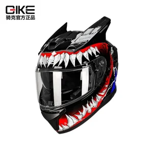 Qike Full-Face Motorcycle & E-Bike Helmet for Men and Women with Built-in Bluetooth, All-Season Use, 3C Certified Safety Helmet - AliExpress Motorcycle Equipments
