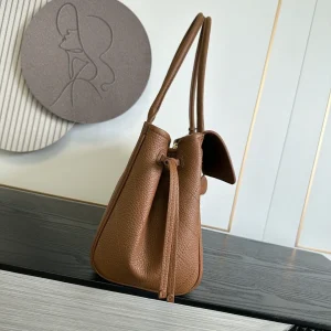 Vintage Drawstring Bucket Tote Bag For Women Brown Pebbled Texture Diamond Quilted Top Handle Daily Work Shoulder Handbag - AliExpress Women's Handbags