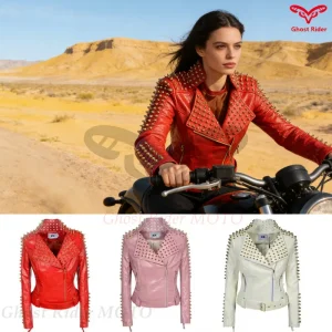 Eu spring autumn motorcycle uniforms women's PU leather clothes women's short rock rivets PU leather jackets plus 6XL 45-90kg - AliExpress Motorcycle Equipments