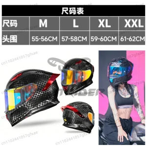 Carbon Fiber Motorcycle Helmet Men's and Women's Four Seasons Universal Full Helmet Locomotive 3C Certified Pedal Cruise Helmet - AliExpress Motorcycle Equipments