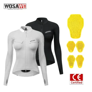 WOSAWE Women Motorcycle Riding Jacket Spring Summer Breathable Slim Shirt with Removable Back Shoulder Elbow Pads Moto Gear - AliExpress Motorcycle Equipments