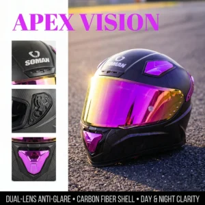 1PCS Carbon Fiber SM-X8 SOMAN Full Face Helmet Carbon Fiber Motorcycle Helmets Man Women Moto Casco Accessories DOT Approved - AliExpress Motorcycle Equipments