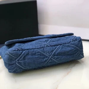 Casual Dark Blue Denim Quilted Diamond Flap Bag For Women Soft Large Volume Metal Chain Strap Daily Commute Shoulder Crossbody Purse - AliExpress Women's Handbags