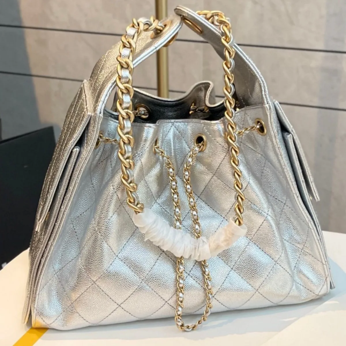 Fashionable Leather Bucket Bag Women's Shoulder Handbag Drawstring Underarm Bag 2026 New Style ZA319 Diamond Chain Element - AliExpress Women's Handbags