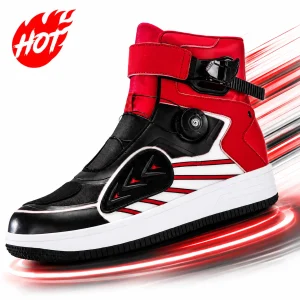 Motorcycle Riding Shoes Moto Boots Men Women High Top Seamless Upper Rotary Buckle Anti Slip Rubber Sole Off Road Racing 37-47 - AliExpress Motorcycle Equipments