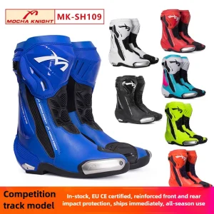 MOCHA KNIGHT Motorcycle Track Riding Boots CE Certification Professional Racing Off-road Botas Men Women BENKIA Supertech Boots - AliExpress Motorcycle Equipments