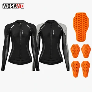 WOSAWE Women Motorcycle Riding Jacket Summer Breathable Mesh Biker Shirt with Removable Back Shoulder Elbow Pads Moto Gear - AliExpress Motorcycle Equipments