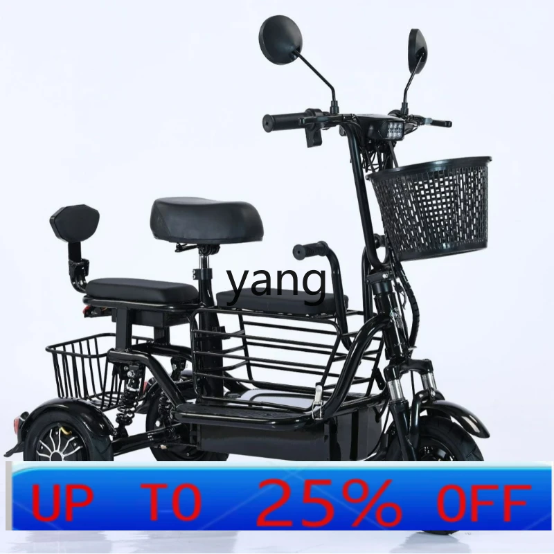 LTT electric tricycle double three seat small women scooter household battery car - AliExpress Motorcycle & ATV