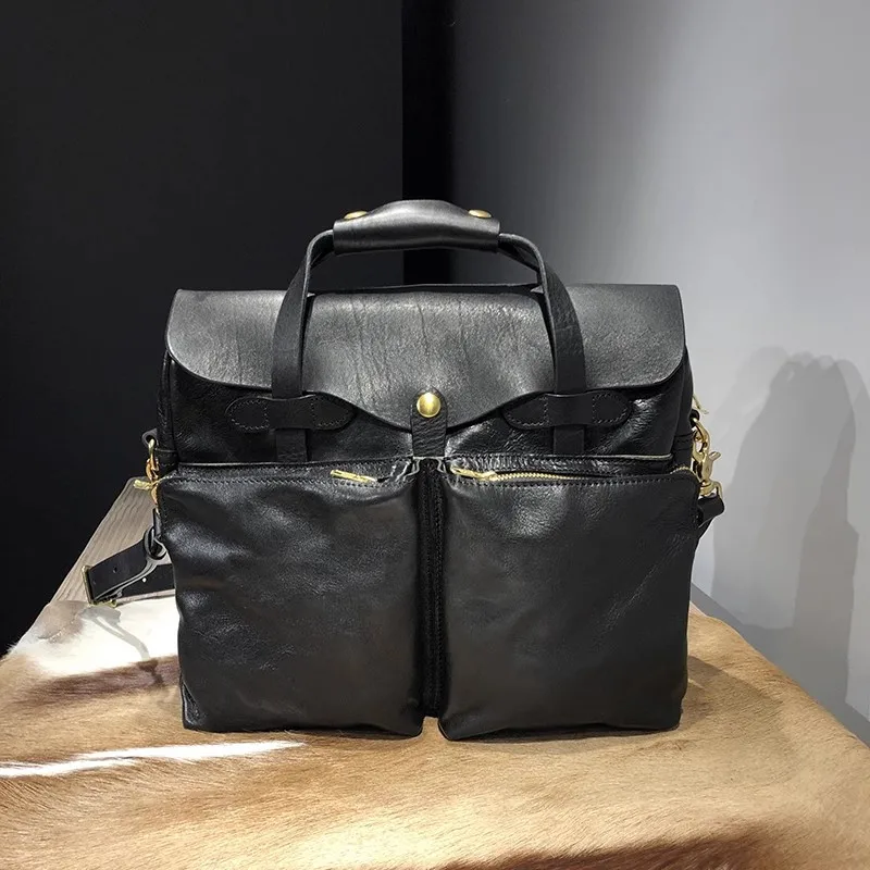 PNDME Organizer Designer Genuine Leather Women's Briefcase Business Travel Luxury Soft Real Cowhide Handbag Work Messenger Bag - AliExpress Men's Bags