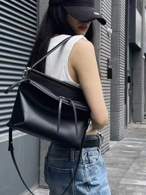 Large Capacity Leather Shoulder Bag Commuter Casual Versatile Handbag Women's Crossbody Bag Underarm Bag Handbag - AliExpress Women's Handbags