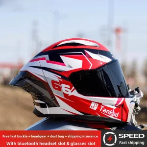 Motorcycle Helmet Men and Women Motorcycle Full Helmet Riding Competition Bluetooth Slot DOT Certification Casco Moto Casque - AliExpress Motorcycle Equipments