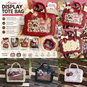 Women Handbag Cherry Lolita Bear Itabag Kawaii Cute Bowknot Clear Window Pain Bag Shoulder Crossbody Tote, Purse Itabag Gift New - AliExpress Women's Handbags