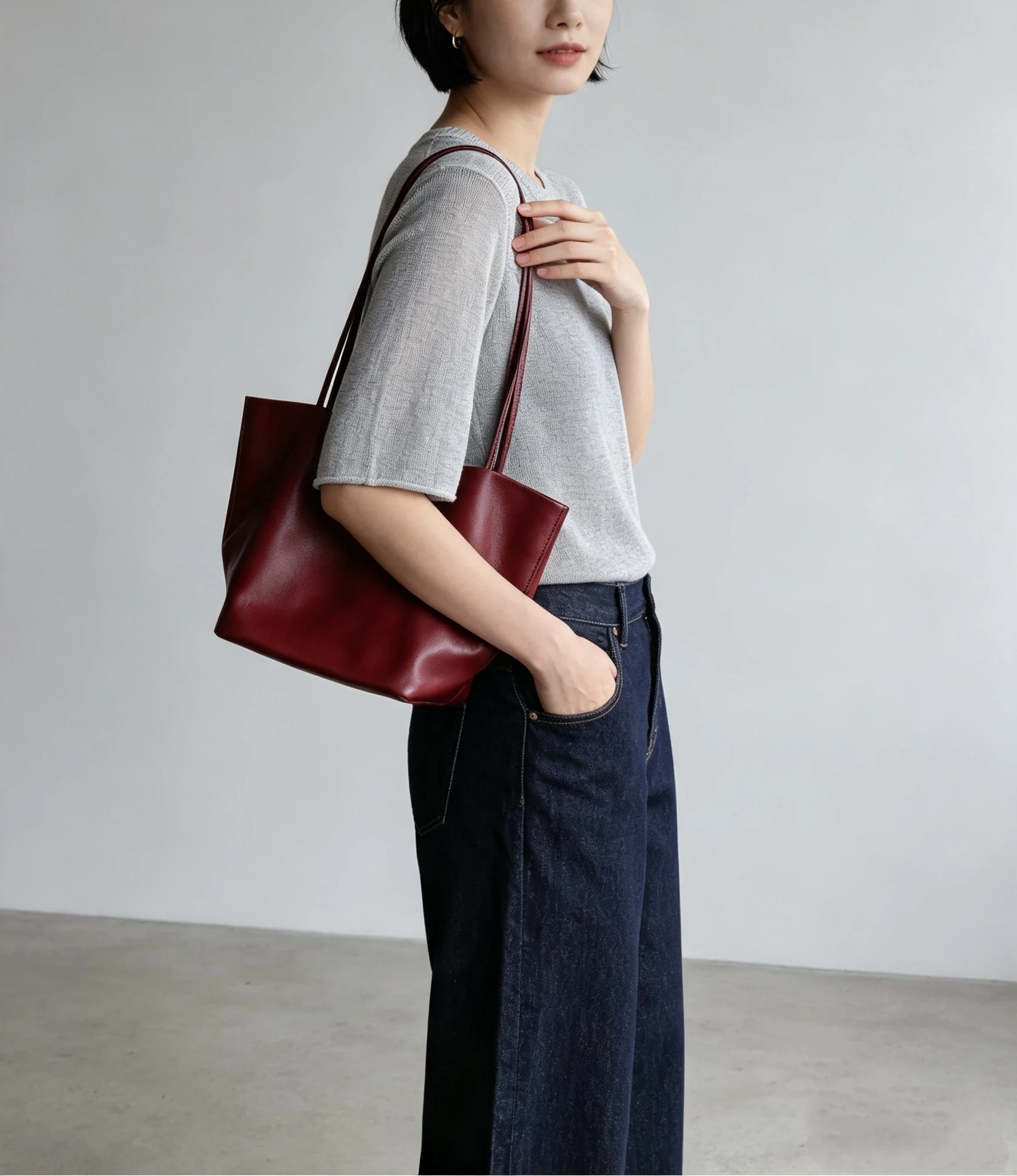 Minimalist Thin Strap Sheepskin Tote Bag Women's Shoulder Bag Lightweight Sheepskin Tote - AliExpress Women's Handbags