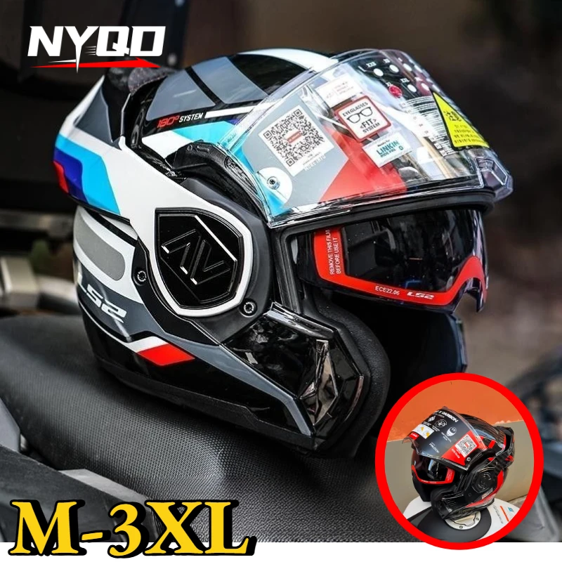 LS2 FF906 Advant Modular Flip Up Motorcycle Helmet Dual Visor Built in Sun Shield Men Women All Seasons Anti Fog ECE Approved - AliExpress Motorcycle Equipments