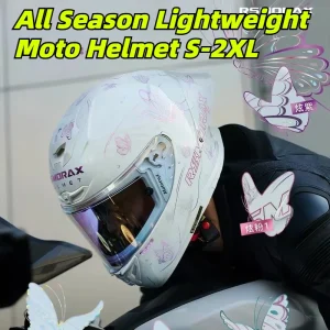 MOTORAX Motorcycle Full Face Helmet Men Women, Motorbike Helmet with Large Rear Spoiler All Season Lightweight Moto Helmet S-2XL - AliExpress Motorcycle Equipments
