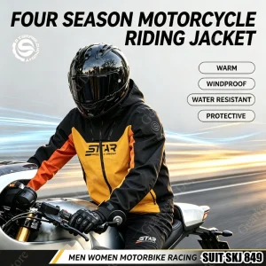 Star Knight SKJ849 Motorcycle Riding Jacket Four Season Summer Winter Warm Windproof Men Women Motorbike Impact Resistant Suit - AliExpress Motorcycle Equipments