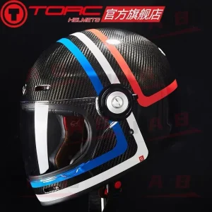 TORC T135 Carbon Fiber Helmet Full Face Retro Helmet Men Women ECE Motorcycle Personality Off Road Helmet Casco Capacete - AliExpress Motorcycle Equipments