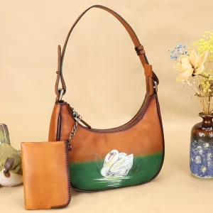2025 New Genuine Leather Women Underarm Bag Cowhide Retro Fashion Handmade Leather Female Leather Handbag Small Shoulder Bags - AliExpress Women's Handbags