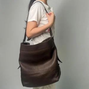 Light Luxury Fashion High-quality Top Layer Cowhide Bucket Shaped Large Capacity Single Shoulder Crossbody Bags For Women Trendy - AliExpress Women's Handbags