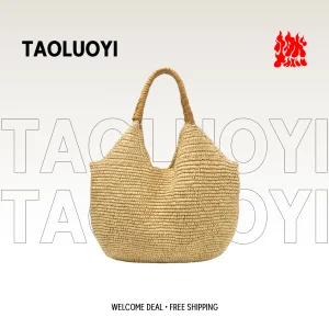 Handmade Straw Tote Bag Simple Casual Summer Beach Vacation Woven Bag Fashion 2in1 High-quality Handbag For Women - AliExpress Women's Handbags