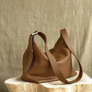 Simple outdoor daily travel natural genuine leather women's shoulder bag casual luxury handmade real cow leather crossbody bags - AliExpress Women's Handbags