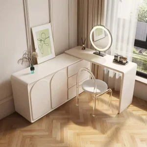 Elegant Women's Makeup Table Set with Mirror Drawer Storage Shelves Cabinet for Girls - AliExpress Nail Art & Tools