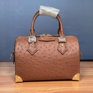 2025 New Ostrich Leather Lady Shoulder Bag Genuine Leather Pillow Bag Fashion Women's Handbag Large Capacity Crossbody Bag 45 - AliExpress Men's Bags