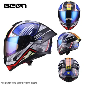 BEON Full Helmet Motorcycle Helmet Locomotive Cruising Big Tail Racing Four Seasons Couple Men and Women ECE Casco Moto - AliExpress Motorcycle Equipments