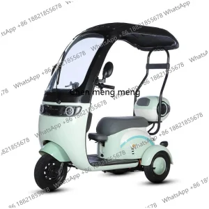 New electric tricycle household small with shed for the elderly scooter women pick up children battery car - AliExpress Motorcycle & ATV