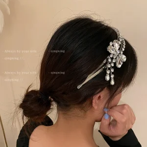 Sparkling Full Rhinestone Double Bow Hair Hoop for Women Crystal Diamond Ethereal Fashion Bold Lightweight Daily Headband - AliExpress Hair Care & Styling