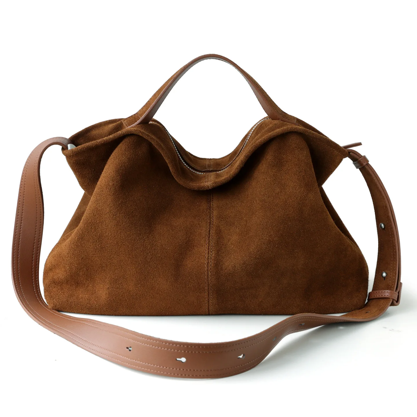 Suede Women's Autumn Winter Tote Bag New Niche Design Large Capacity Frosted Cowhide Handbag Vintage One-Shoulder Crossbody Bag - AliExpress Women's Handbags