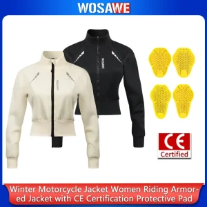 WOSAWE Women Winter Motorcycle Jacket CE Protective Armor Motorbike Riding Coat with Protective Pads - AliExpress Motorcycle Equipments