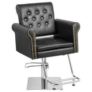 Luxury Hair Salon Chair Black Leather Women's Styling Chair Adjustable Height Suitable for Hair Salons and Makeup Shops - AliExpress Hair Care & Styling